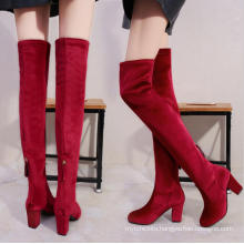 new arrival fashion sexy snow winter red over the knee elastic fabric boots